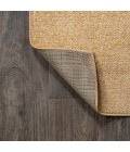 SUPERSOFT Area Rug Haze Solid Low-Pile Mustard 5 ft. x 8 ft. Oval Area Rug
