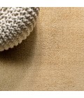 SUPERSOFT Area Rug Haze Solid Low-Pile Mustard 5 ft. x 8 ft. Oval Area Rug