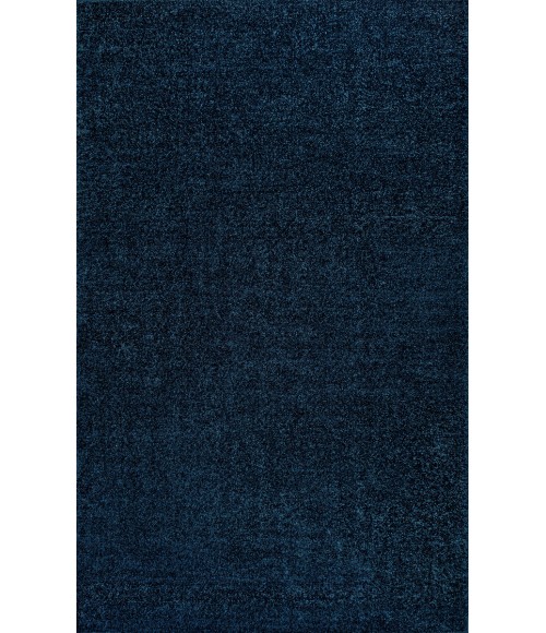 SUPERSOFT Area Rug Haze Solid Low-Pile Navy 10 ft. x 14 ft. Area Rug