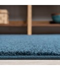 SUPERSOFT Area Rug Haze Solid Low-Pile Navy 6 ft. x 9 ft. Oval Area Rug