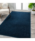 SUPERSOFT Area Rug Haze Solid Low-Pile Navy 10 ft. x 14 ft. Area Rug