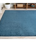 SUPERSOFT Area Rug Haze Solid Low-Pile Navy 10 ft. x 14 ft. Area Rug
