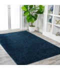 SUPERSOFT Area Rug Haze Solid Low-Pile Navy 10 ft. x 14 ft. Area Rug