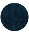 SUPERSOFT Area Rug Haze Solid Low-Pile Navy 6' Round Area Rug