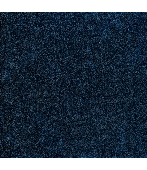 SUPERSOFT Area Rug Haze Solid Low-Pile Navy 7' Square Area Rug