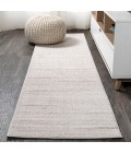 SUPERSOFT Area Rug Haze Solid Low-Pile Ivory 2 ft. x 12 ft. Runner Rug