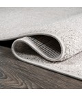 Haze Solid Low-Pile Ivory 3 ft. x 5 ft. Oval Area Rug