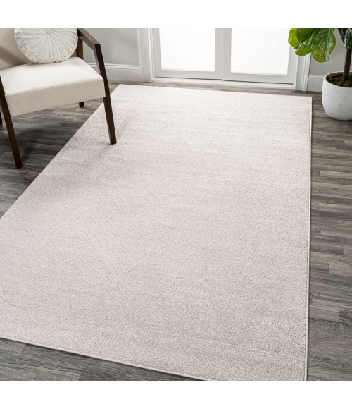 SUPERSOFT Area Rug Haze Solid Low-Pile Ivory 12 ft. x 15 ft. Area Rug