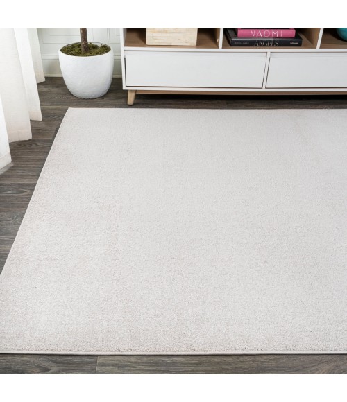 SUPERSOFT Area Rug Haze Solid Low-Pile Ivory 12 ft. x 15 ft. Area Rug