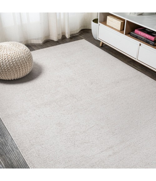SUPERSOFT Area Rug Haze Solid Low-Pile Ivory 12 ft. x 15 ft. Area Rug