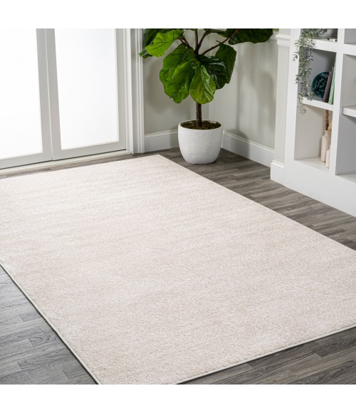 SUPERSOFT Area Rug Haze Solid Low-Pile Ivory 12 ft. x 15 ft. Area Rug