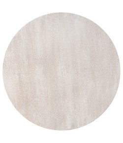 Jonathany Supersoft SEU100D Ivory Area Rug 5 ft. 3 in. X 5 ft. 3 in. Round