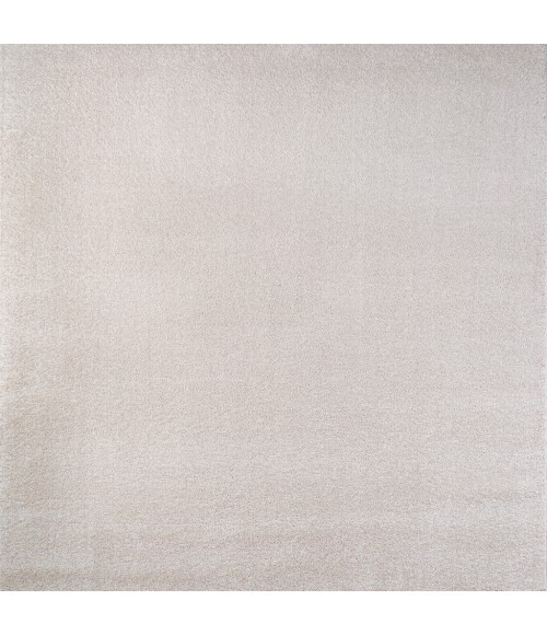 SUPERSOFT Area Rug Haze Solid Low-Pile Ivory 6' Square Area Rug