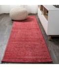 Haze Solid Low-Pile Red 2 ft. x 16 ft. Runner Rug