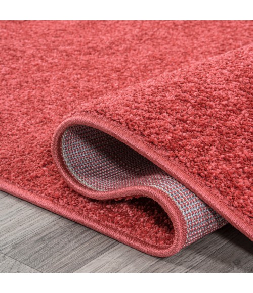 Haze Solid Low-Pile Red 10 ft. x 14 ft. Area Rug