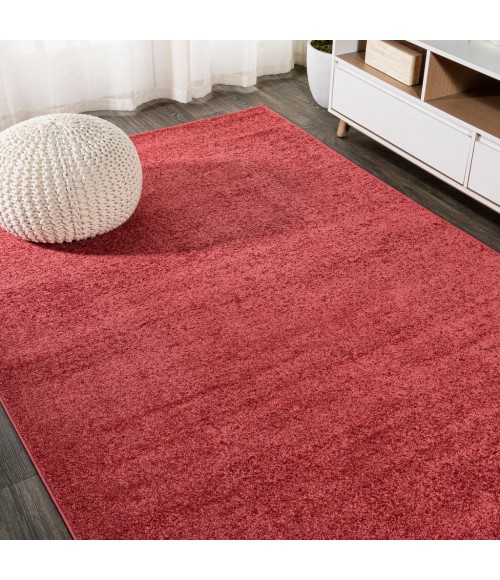 Haze Solid Low-Pile Red 3 ft. x 5 ft. Area Rug