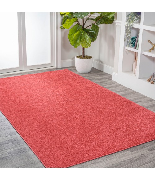 Haze Solid Low-Pile Red 3 ft. x 5 ft. Area Rug