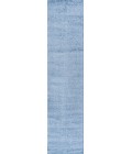 SUPERSOFT Area Rug Haze Solid Low-Pile Classic Blue 2 ft. x 14 ft. Runner Rug
