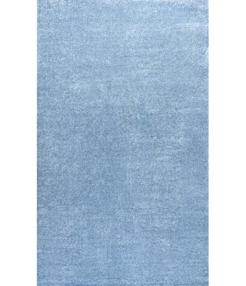 SUPERSOFT Area Rug Haze Solid Low-Pile Classic Blue 5 ft. x 8 ft. Area Rug