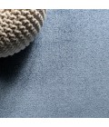 Haze Solid Low-Pile Classic Blue 5 ft. x 8 ft. Oval Area Rug