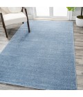 SUPERSOFT Area Rug Haze Solid Low-Pile Classic Blue 5 ft. x 8 ft. Area Rug