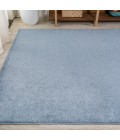 SUPERSOFT Area Rug Haze Solid Low-Pile Classic Blue 5 ft. x 8 ft. Area Rug