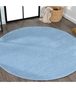 Jonathany Supersoft SEU100F Classic Blue Area Rug 5 ft. 3 in. X 5 ft. 3 in. Round
