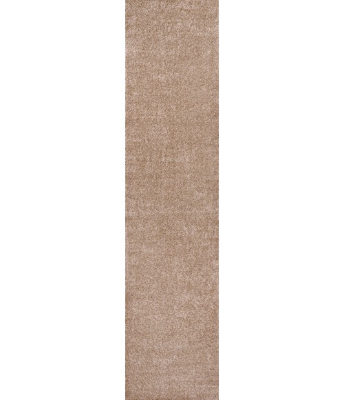 SUPERSOFT Area Rug Haze Solid Low-Pile Beige 2 ft. x 16 ft. Runner Rug
