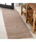 SUPERSOFT Area Rug Haze Solid Low-Pile Beige 2 ft. x 16 ft. Runner Rug