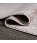 SUPERSOFT Area Rug Haze Solid Low-Pile Beige 3 ft. x 5 ft. Oval Area Rug