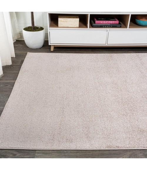 SUPERSOFT Area Rug Haze Solid Low-Pile Beige 6 ft. x 9 ft. Area Rug