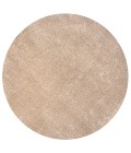 SUPERSOFT Area Rug Haze Solid Low-Pile Beige 4' Round Area Rug