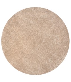 Jonathany Supersoft SEU100G Beige Area Rug 5 ft. 3 in. X 5 ft. 3 in. Round