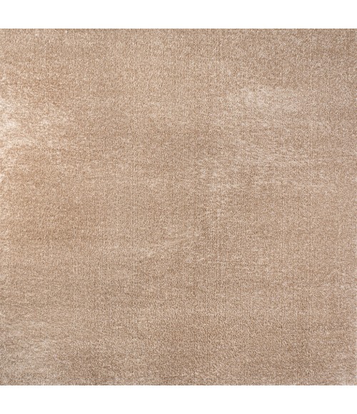 Haze Solid Low-Pile Beige 9' Square Area Rug