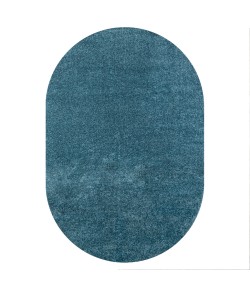 Jonathany Supersoft SEU100H Turquoise Area Rug 3 ft. X 5 ft. Oval