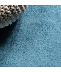 SUPERSOFT Area Rug Haze Solid Low-Pile Turquoise 5 ft. x 8 ft. Oval Area Rug