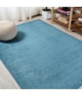 Haze Solid Low-Pile Turquoise 3 ft. x 5 ft. Area Rug