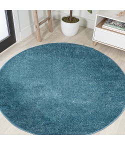 Jonathany Supersoft SEU100H Turquoise Area Rug 4 ft. X 4 ft. Round