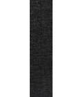 SUPERSOFT Area Rug Haze Solid Low-Pile Black 2 ft. x 12 ft. Runner Rug