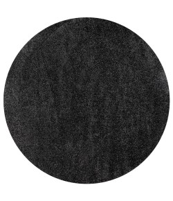 Jonathany Supersoft SEU100I Black Area Rug 5 ft. 3 in. X 5 ft. 3 in. Round