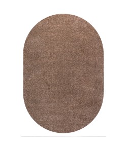 Jonathany Supersoft SEU100J Brown Area Rug 3 ft. X 5 ft. Oval