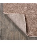 SUPERSOFT Area Rug Haze Solid Low-Pile Brown 3 ft. x 5 ft. Oval Area Rug