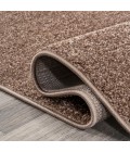 SUPERSOFT Area Rug Haze Solid Low-Pile Brown 3 ft. x 5 ft. Oval Area Rug