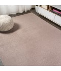SUPERSOFT Area Rug Haze Solid Low-Pile Brown 6 ft. x 9 ft. Area Rug