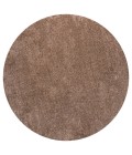 SUPERSOFT Area Rug Haze Solid Low-Pile Brown 8' Round Area Rug