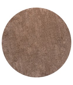 Jonathany Supersoft SEU100J Brown Area Rug 5 ft. 3 in. X 5 ft. 3 in. Round