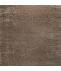 SUPERSOFT Area Rug Haze Solid Low-Pile Brown 7' Square Area Rug