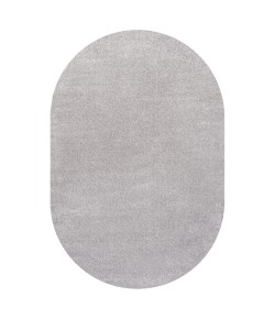Jonathany Supersoft SEU100K Light Gray Area Rug 3 ft. X 5 ft. Oval