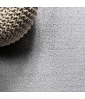 SUPERSOFT Area Rug Haze Solid Low-Pile Light Gray 6' Round Area Rug