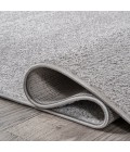 SUPERSOFT Area Rug Haze Solid Low-Pile Light Gray 6' Round Area Rug